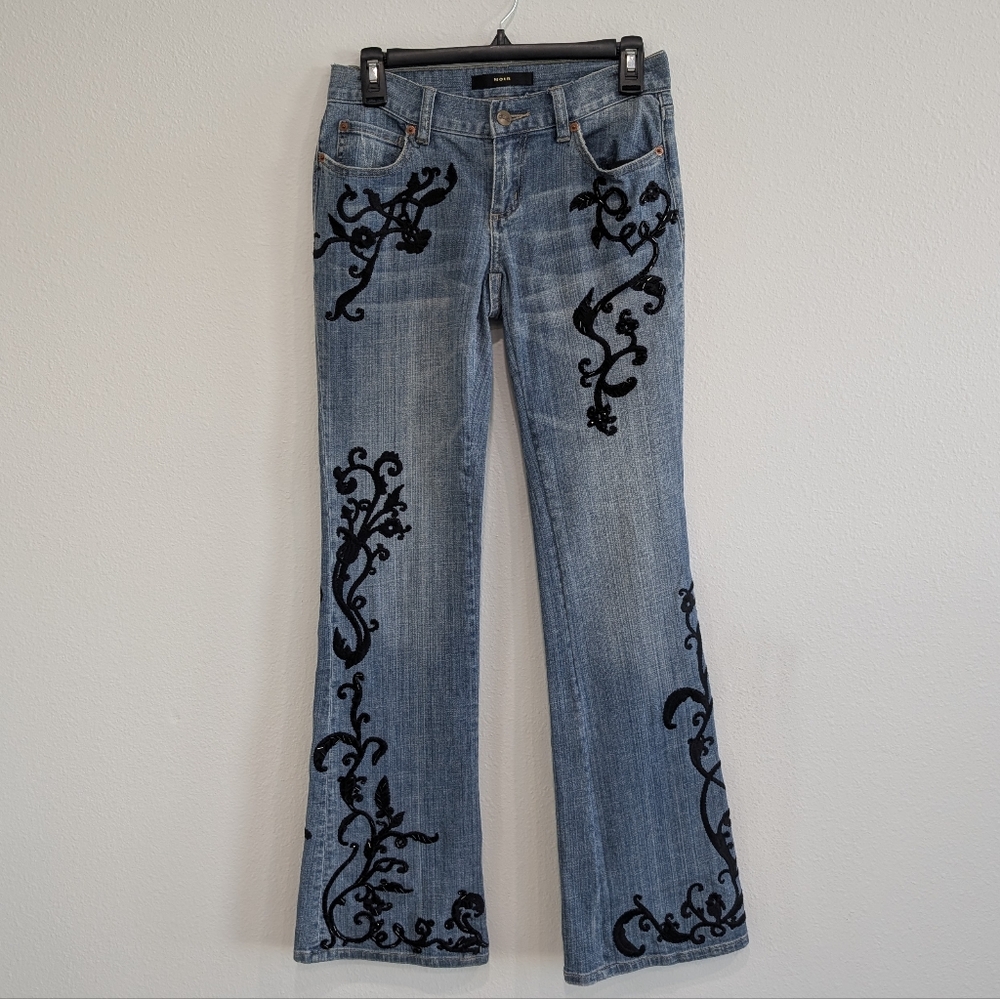 NOIR Tattoo Japanese Brand Flair Jeans Size 0R - Picture 2 of 9